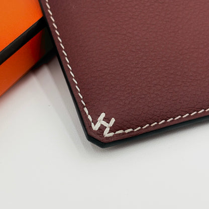 MIB Hermes H Sellier Card Holder Rouge H