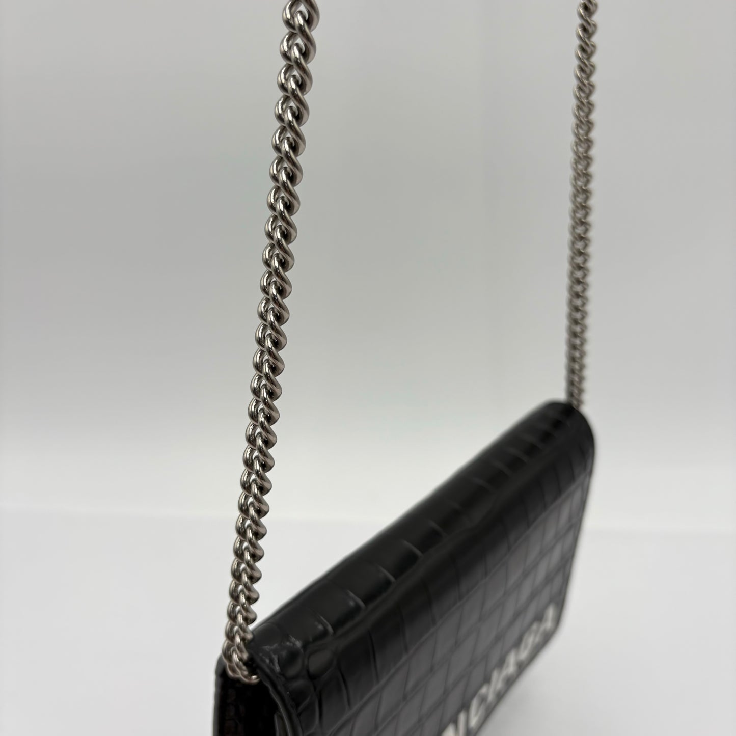 Balenciaga Ville Croc Embossed WOC