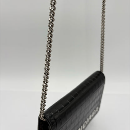Balenciaga Ville Croc Embossed WOC