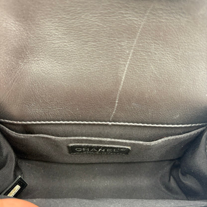 2014 Chanel Calfskin Checkerboard Boy Flap Bag