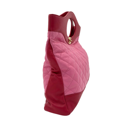 Chanel 31 Lambskin Large Shopping Tote : Pink/Red