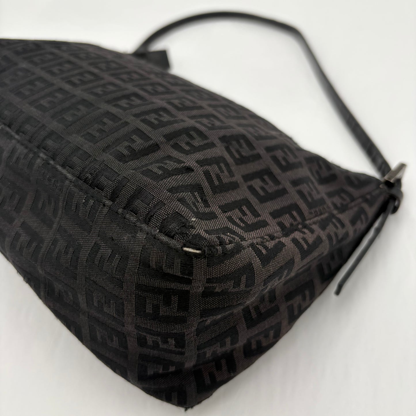 Fendi Zucchino Zipper Shoulder Bag