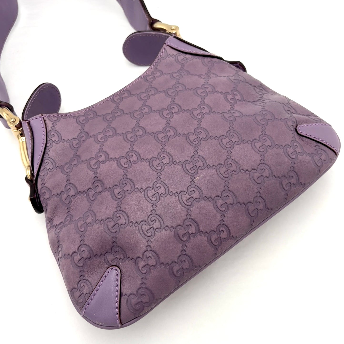 Gucci Guccissima Creole Hobo Horsebit Shoulder Bag