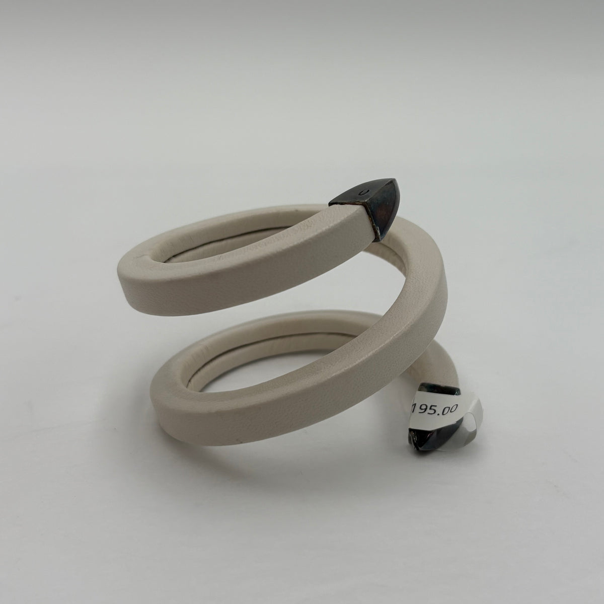 Bottega Veneta White Spiral Bracelet