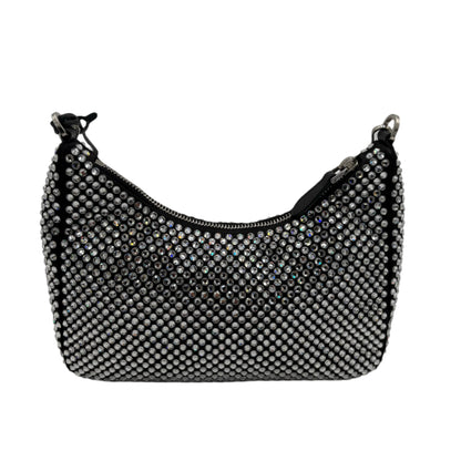Prada Re-Edition 2005 Crystal Black Silk Crossbody