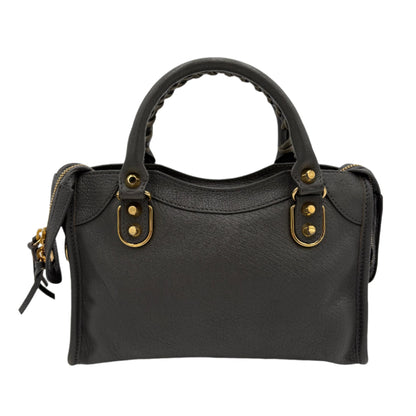 Balenciaga Mini Metallic Edge City Bag - Grey