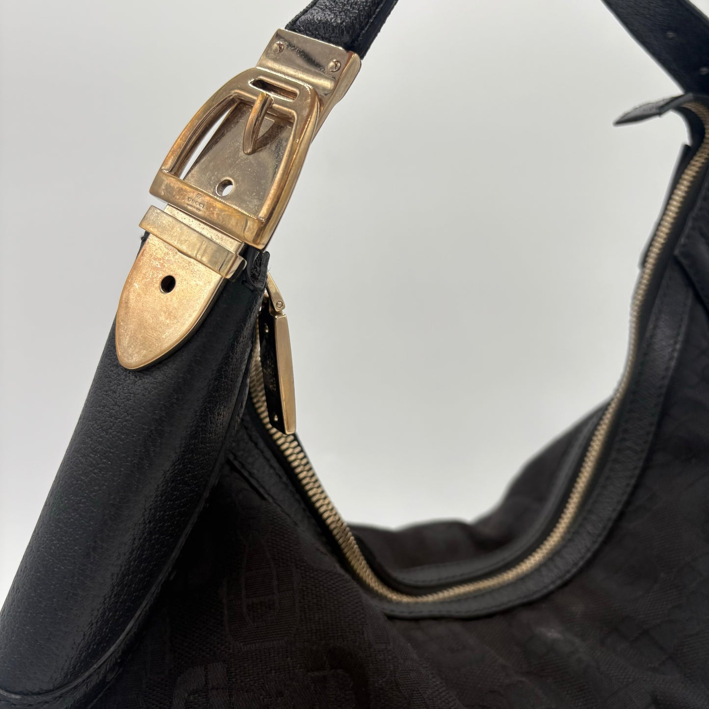Gucci Horsebit Canvas Glam Large Hobo
