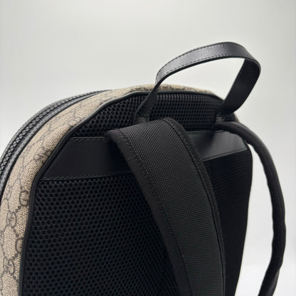 Gucci Monogram Black Leather Backpack