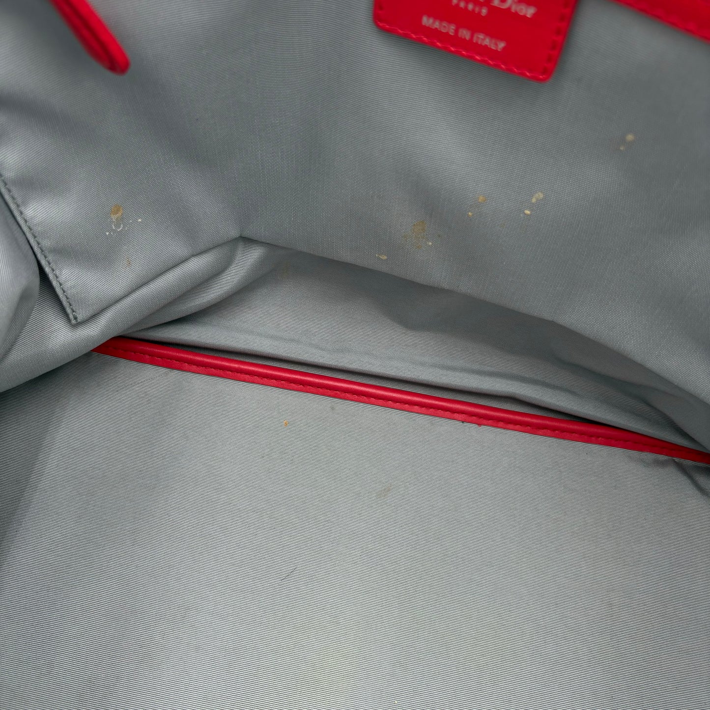 Christian Dior Panarea Red Tote-Cannage Canv