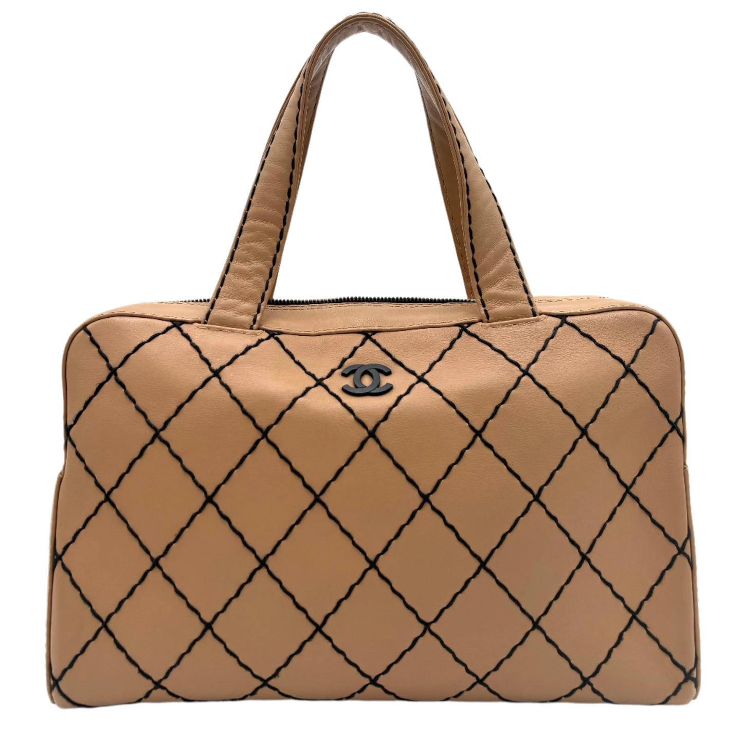 Chanel Surpique Wild Stitch Bag-Light Camel : Large