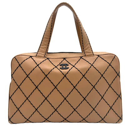 Chanel Surpique Wild Stitch Bag-Light Camel : Large