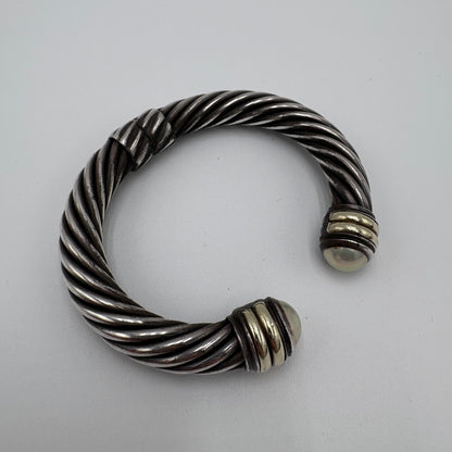 DAVID YURMAN Classic Cable Pearl Hinge Bracelet 10 mm
