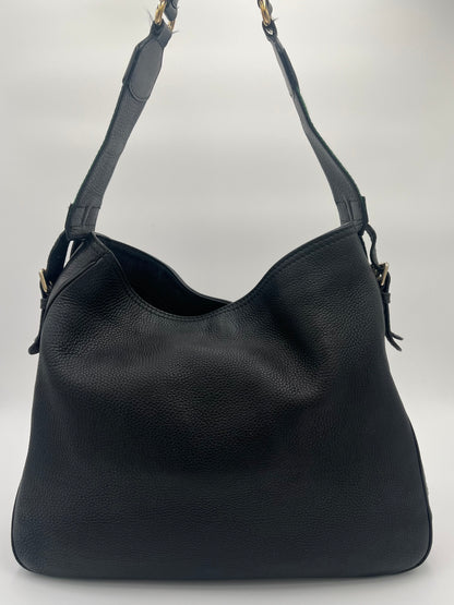 Gucci Leather Web Heritage Bag-Black Leathe