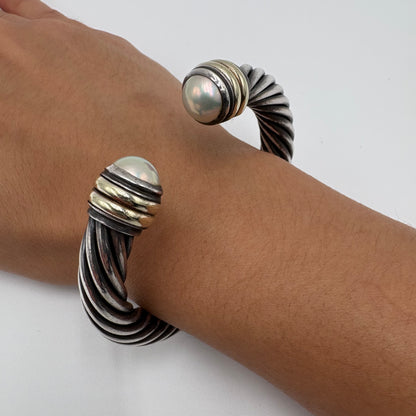 DAVID YURMAN Classic Cable Pearl Hinge Bracelet 10 mm
