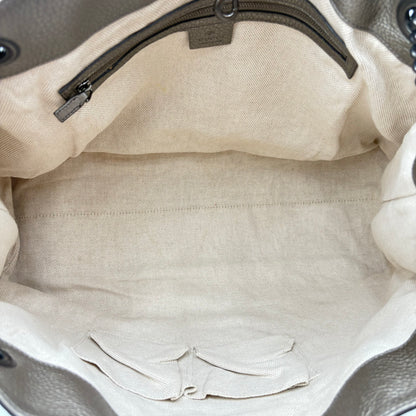 Gucci Soho Medium Leather Tote-Pewter