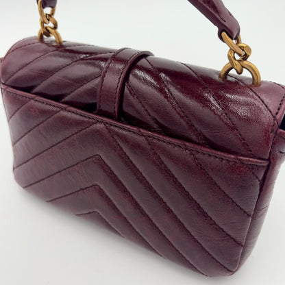 Saint Laurent Mini College Chain Bag - Plum