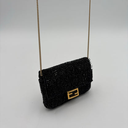 Fendi Nano Beaded Baguette Charm/Mini Bag