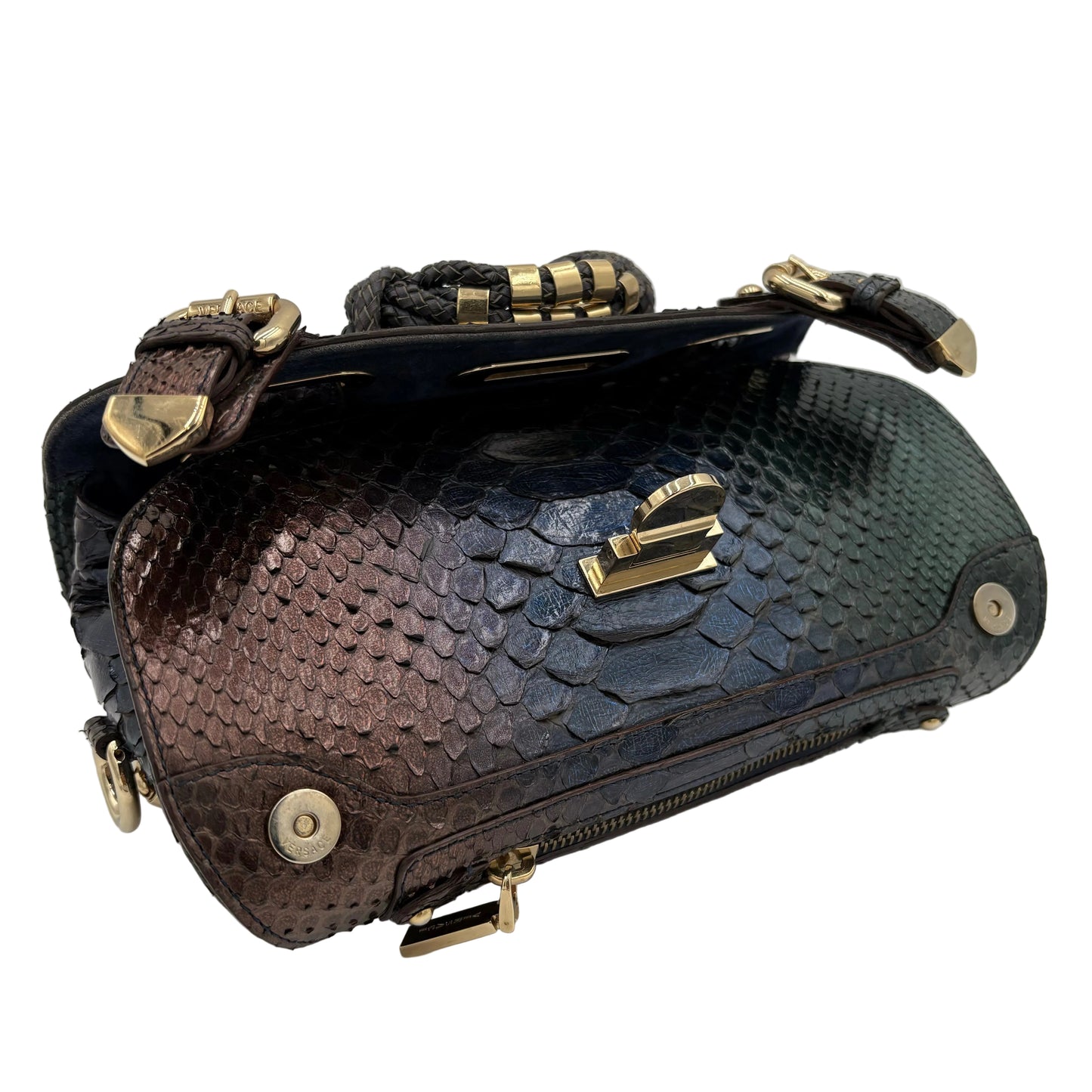 Y2K Gianni Versace Python Donatella Clutch
