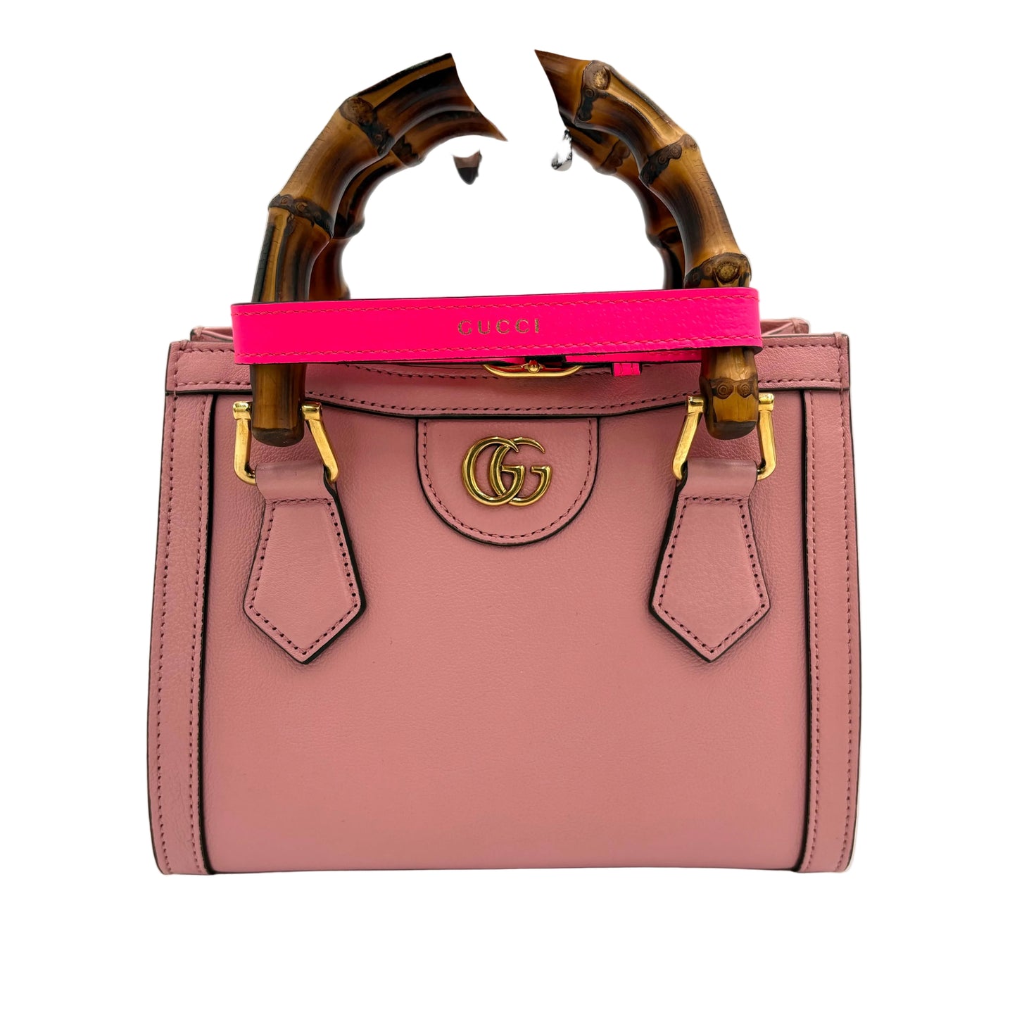 Gucci Mini Diana Bamboo Top Handle Bag Pink Mini