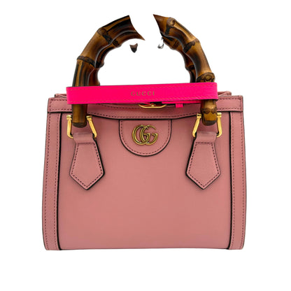 Gucci Mini Diana Bamboo Top Handle Bag Pink Mini