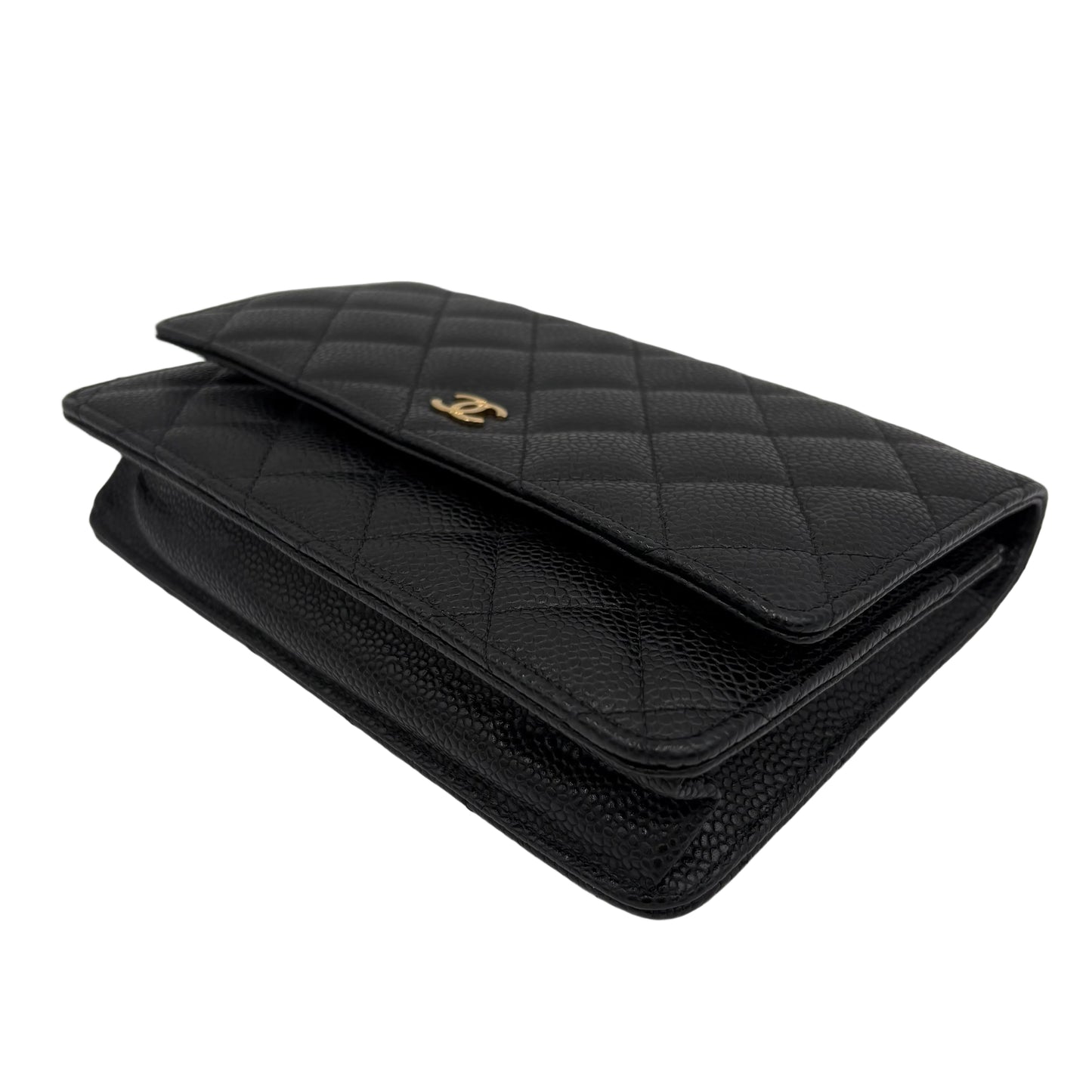 2015 Chanel Wallet On Chain-Black Caviar