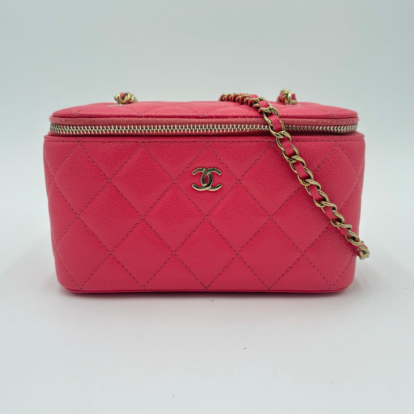 Chanel Quilted Caviar Small Vanity Case