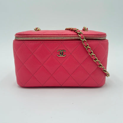 Chanel Quilted Caviar Small Vanity Case