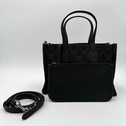 Gucci Ophidia GG Medium Denim Tote