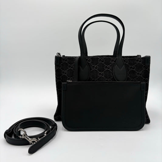 Gucci Ophidia GG Medium Denim Tote