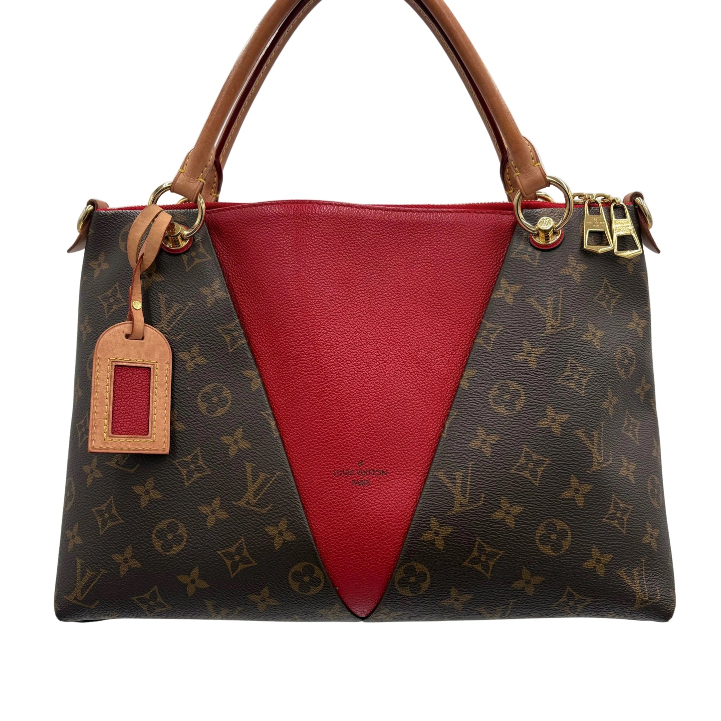 2020 Louis Vuitton V Tote Monogram/Leather 2 Way Tote