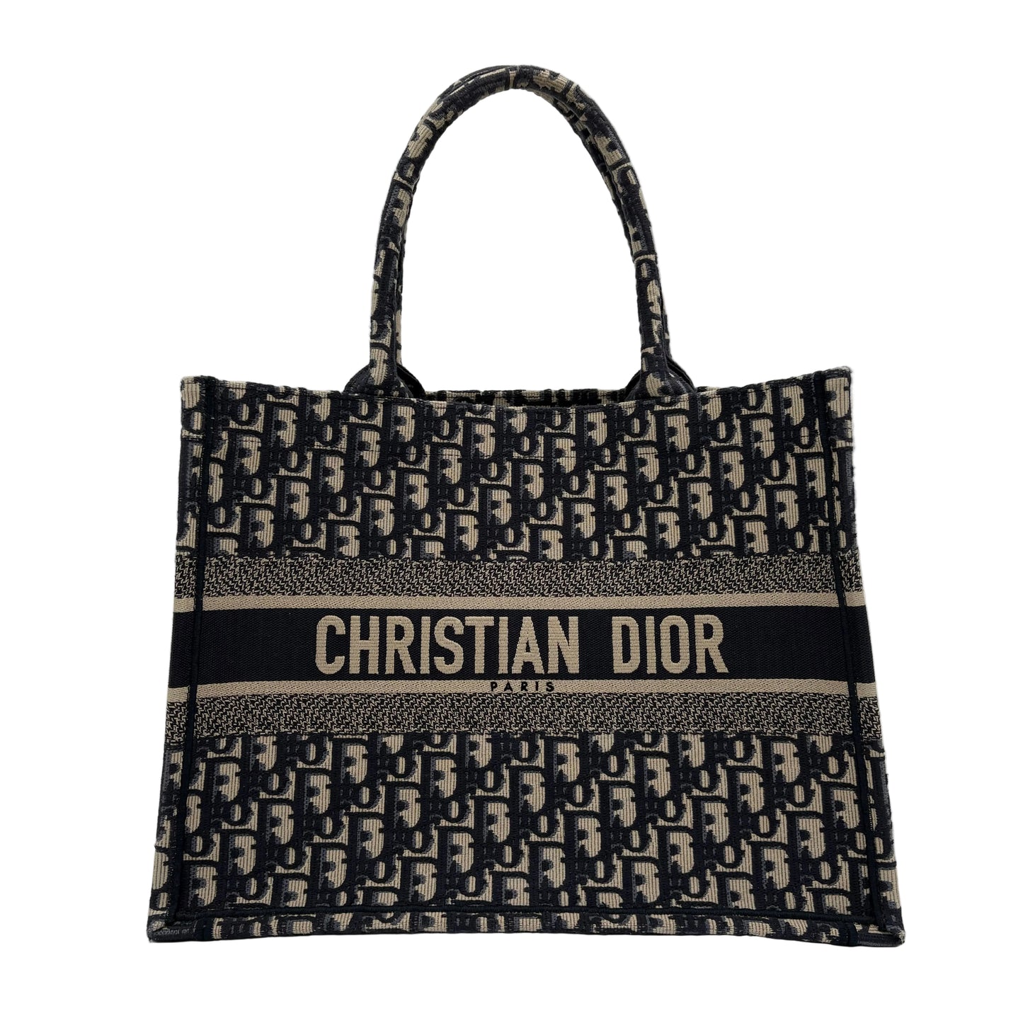 Christian Dior Book Tote Oblique Embroidery