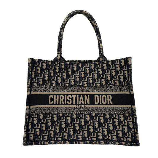 Christian Dior Book Tote Oblique Embroidery