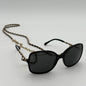 Chanel Chain & Leather Chain Oversize Sunglasses