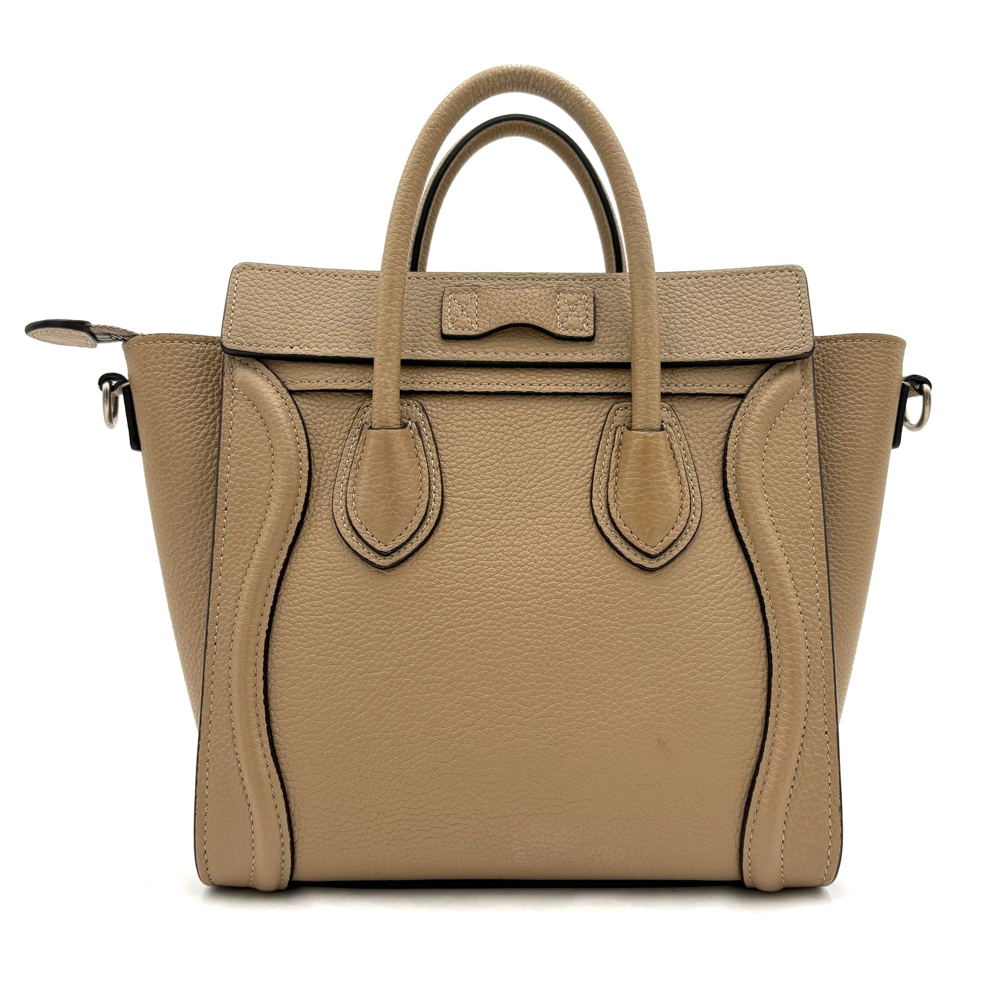 Celine Nano Luggage Tote-Taupe
