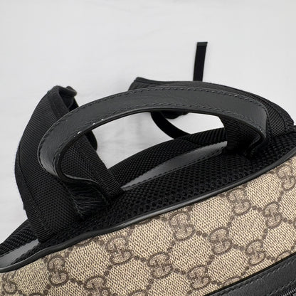 Gucci Monogram Black Leather Backpack