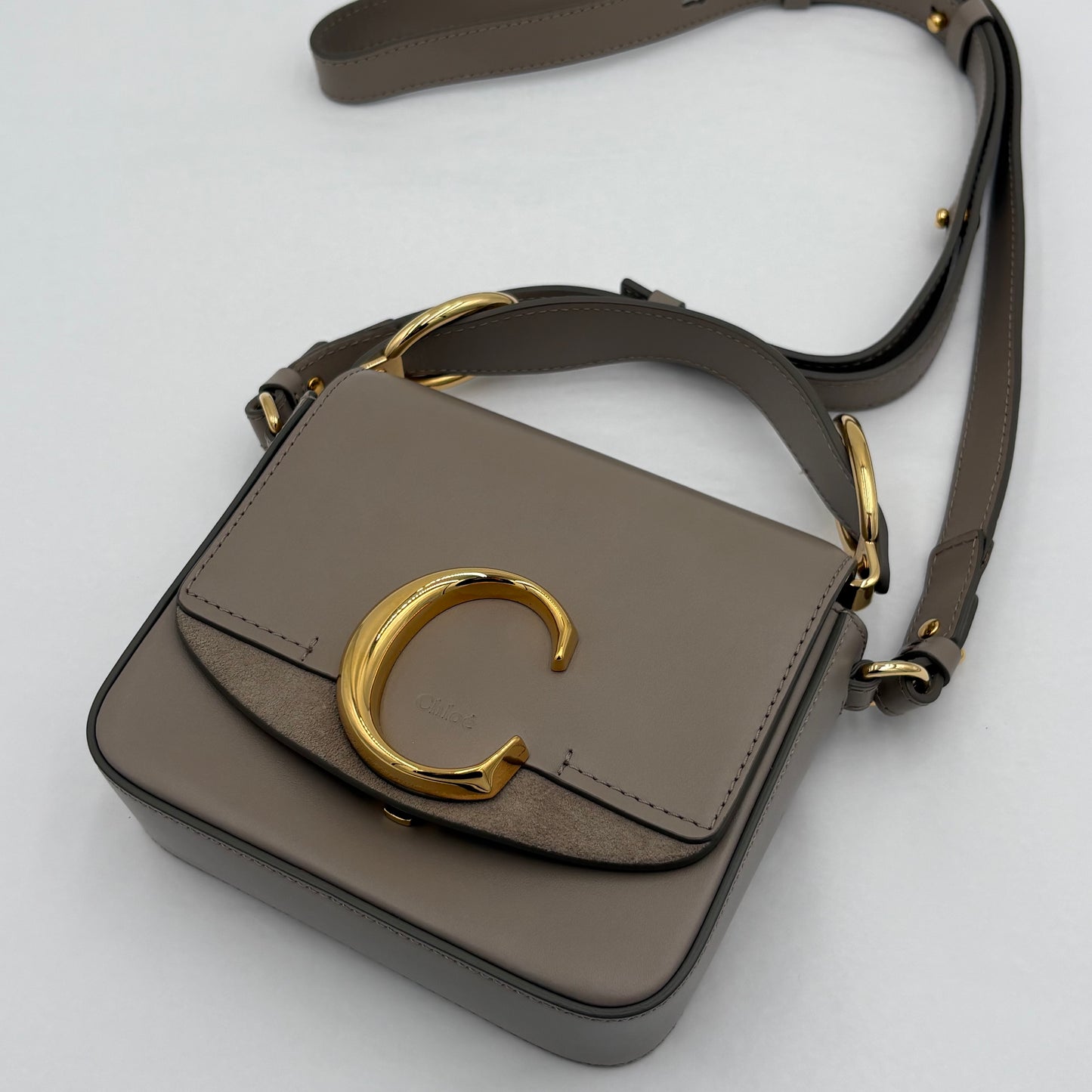 Chloe Calfskin/Suede Mini C Bag