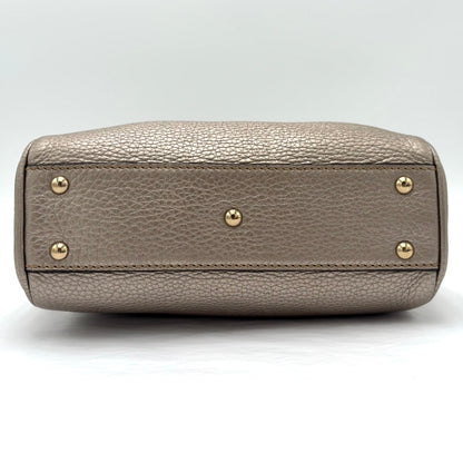 Vintage Metallic Gucci Bamboo Shopper Tote