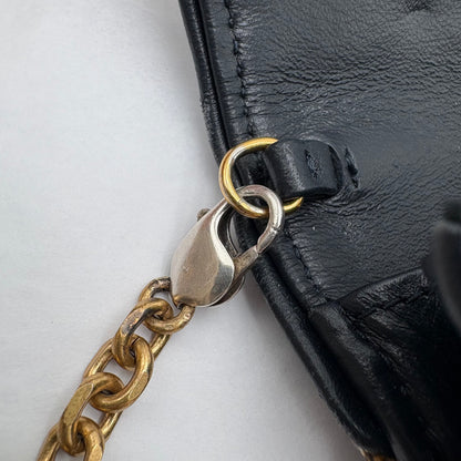 Christian Dior Saddle Pouch with Chain Blue Oblique Jacquard