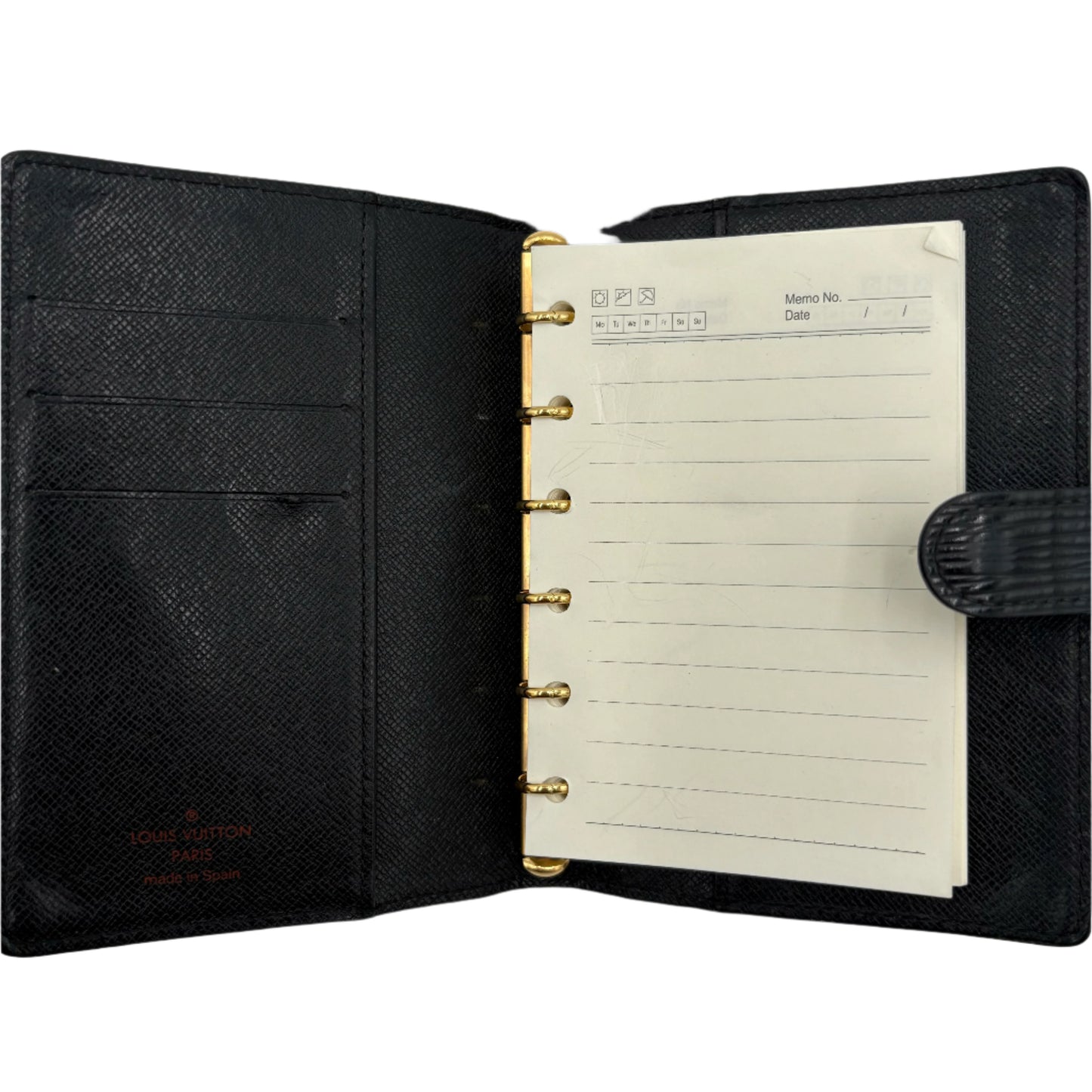 Louis Vuitton Black Epi Small Agenda