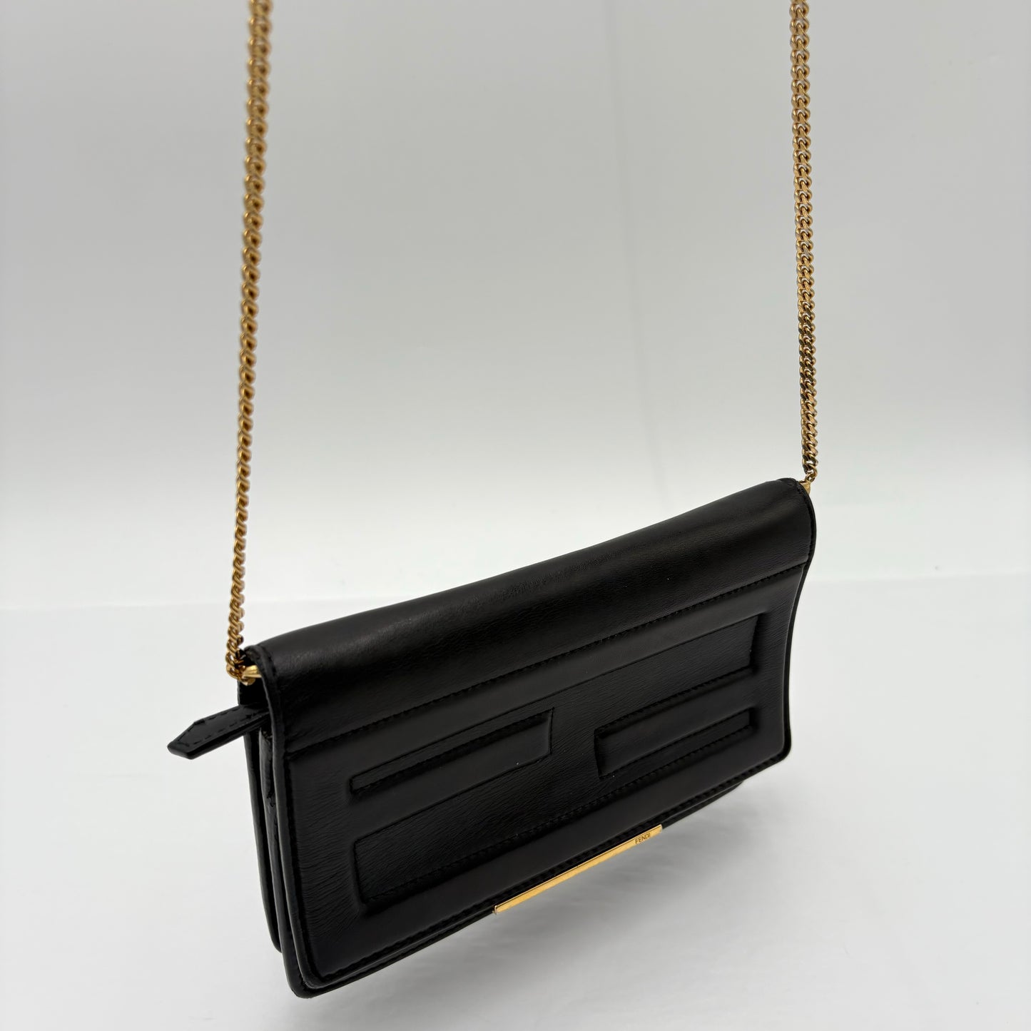 Fendi Vitello Flamingo Tube Wallet On Chain