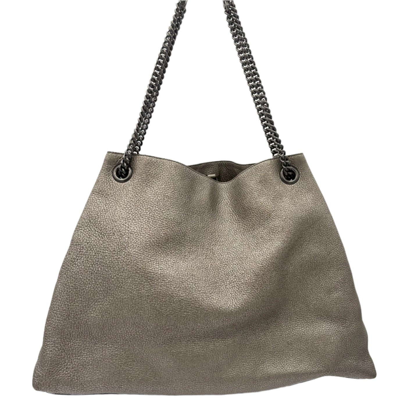 Gucci Soho Medium Leather Tote-Pewter