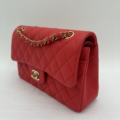 In Box Chipped Chanel Quilted Caviar Classic Double Flap