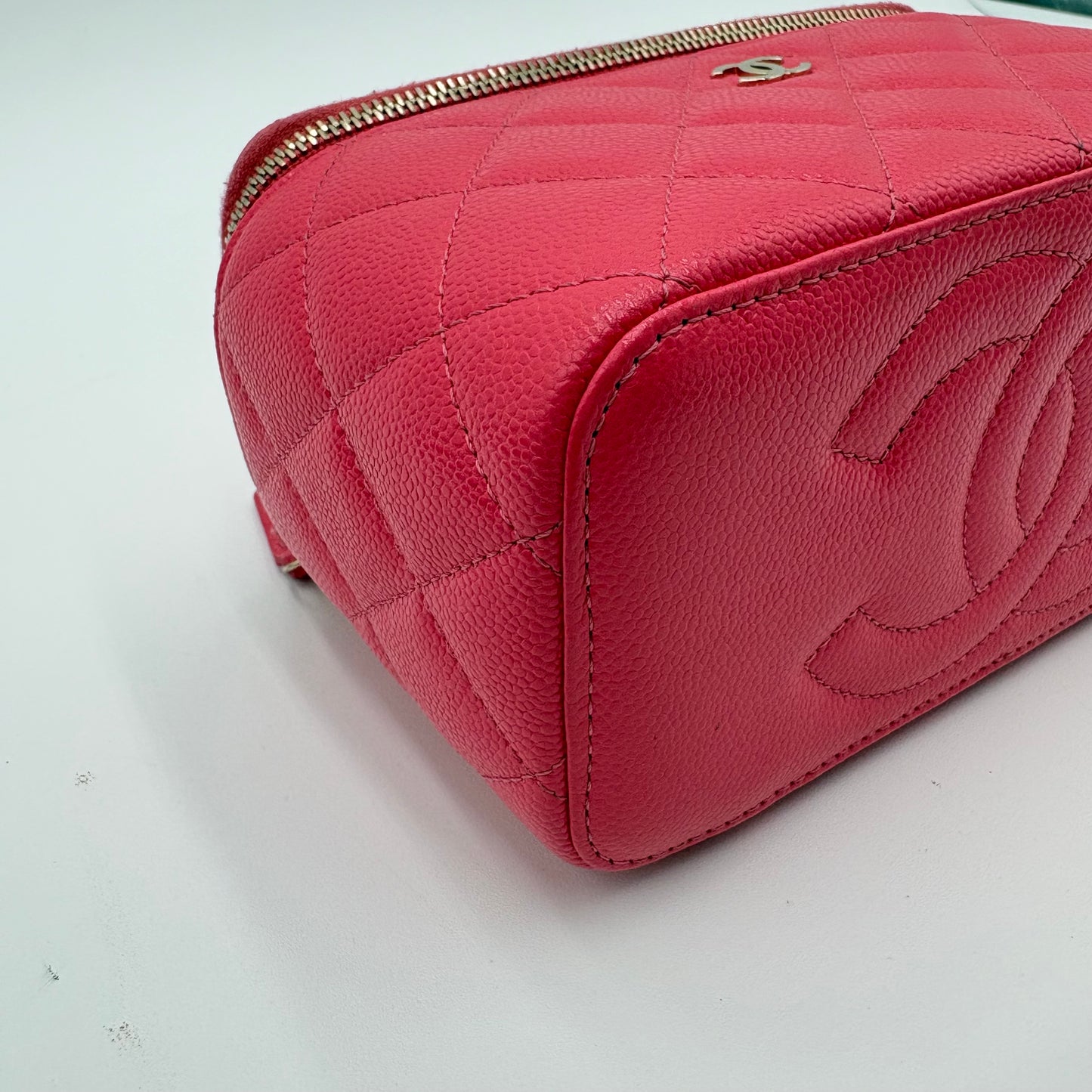 Chanel Quilted Caviar Small Vanity Case