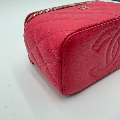 Chanel Quilted Caviar Small Vanity Case