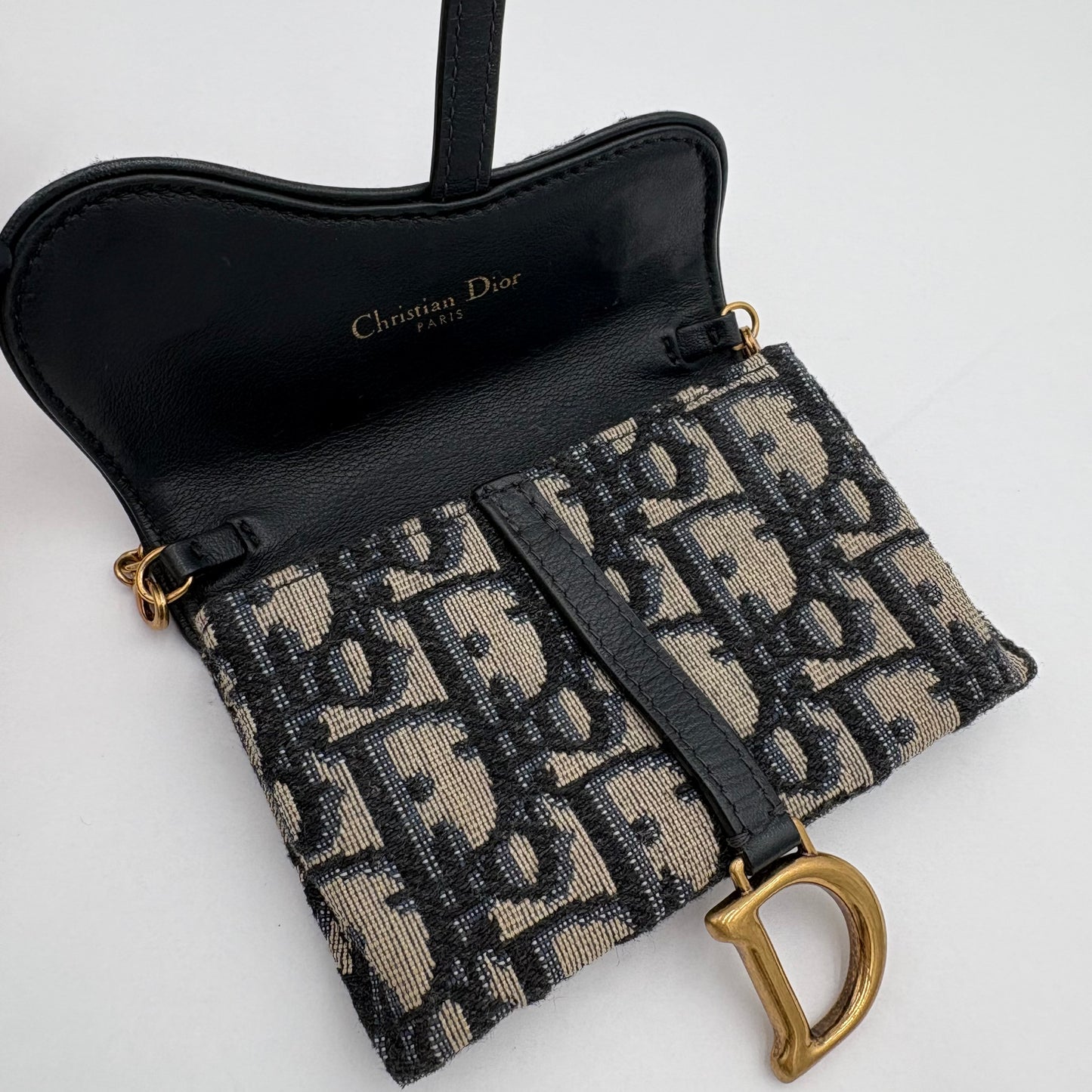 Christian Dior Nano Saddle Chain Pouch