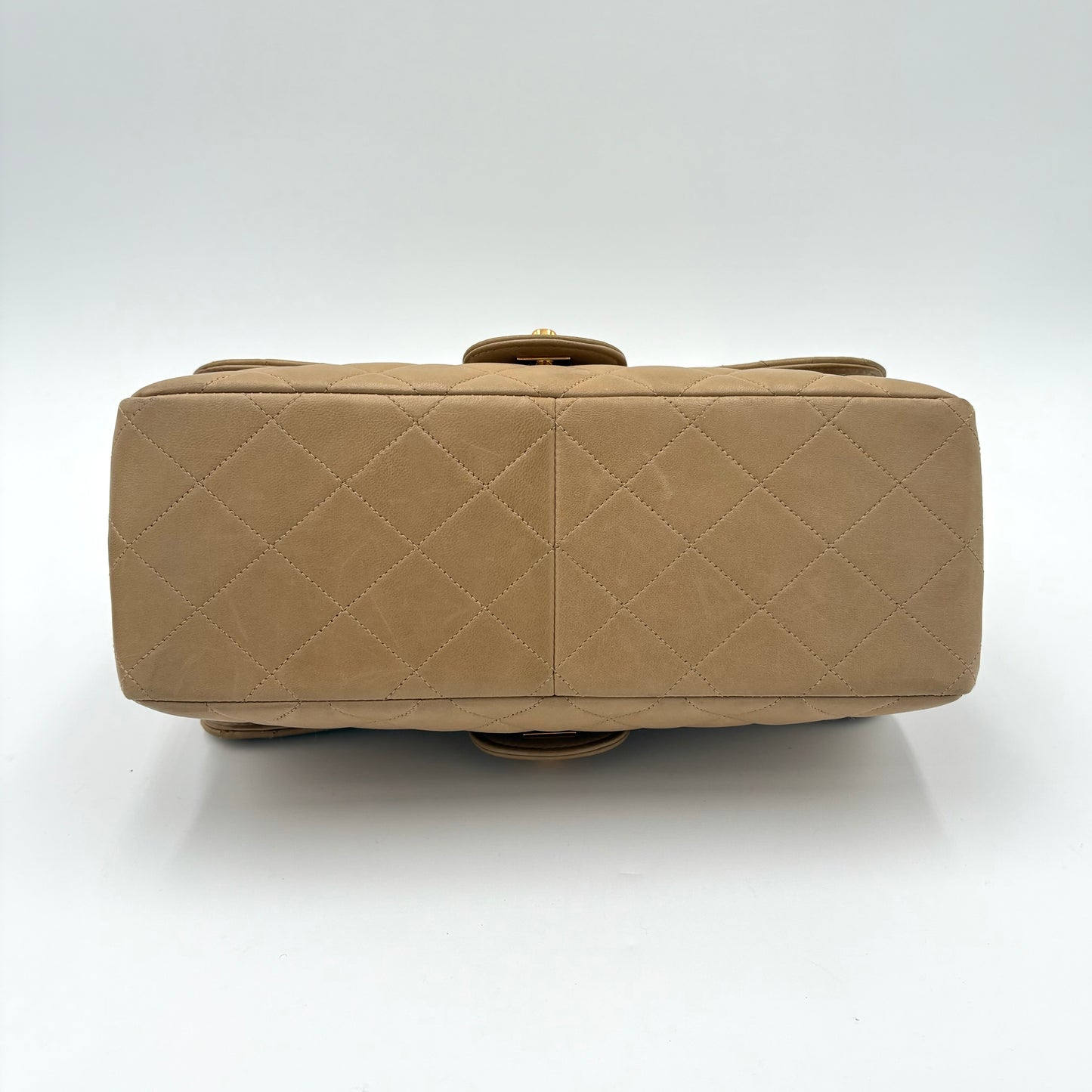 Chanel Double Sided Flap Bag-Beige : Medium