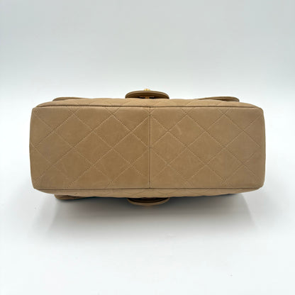 Chanel Double Sided Flap Bag-Beige : Medium