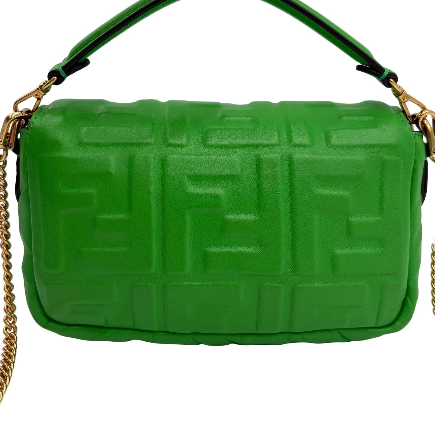 Fendi Mini Baguette 1974 Embossed FF 3 Way Bag