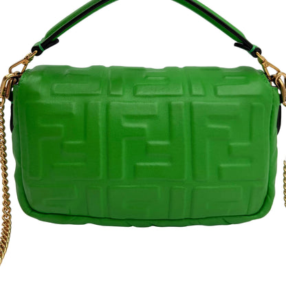 Fendi Mini Baguette 1974 Embossed FF 3 Way Bag