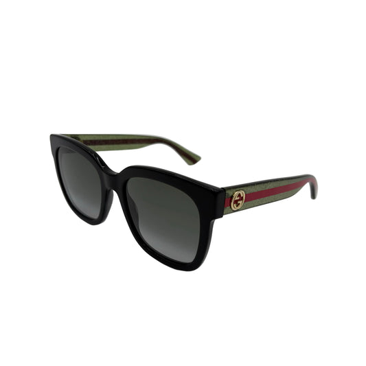 Gucci Web Oversize Sunglasses with Case